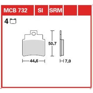 Conjunto de pastilhas de travão TRW MCB732SRM