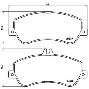 Remblokkenset, schijfrem PRIME LINE BREMBO P 50 086