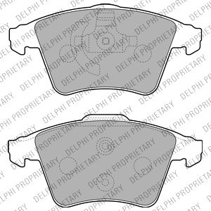 Set di pastiglie freno DELPHI LP2225, fronte