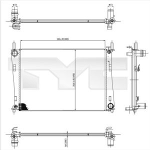 Radiador de motor TYC 710-0031