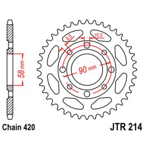 Kettenrad hinten JT JTR214,36