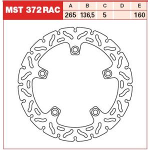Disco de freno TRW MST372RAC, 1 Pieza
