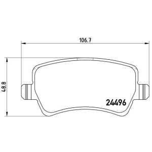 Remblokkenset, schijfrem PRIME LINE BREMBO P 86 021