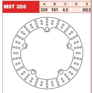 Remschijf TRW MST356, 1 Stuk