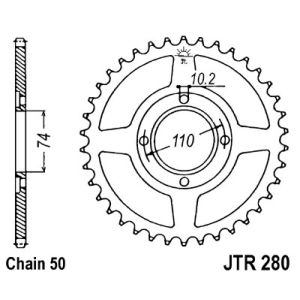 Kettenrad hinten JT JTR280,33