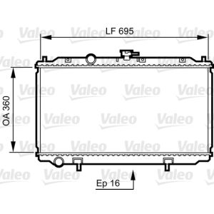 Radiador, arrefecimento do motor VALEO 734736