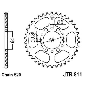 Kettenrad hinten JT JTR811,45