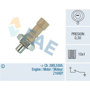 Interruptor, pressão do óleo FAE 12437
