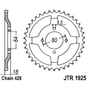 Kettenrad hinten JT JTR1925,51