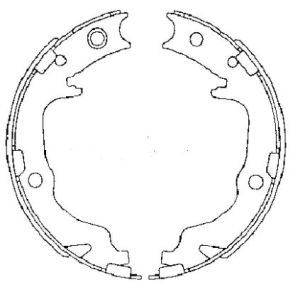 Bremsbackensatz, Feststellbremse TEXTAR 91073400