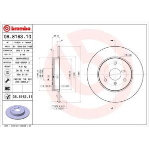 Jarrulevy BREMBO 8816311 etupuolella/full/voimakkaasti hiiltynyt/1 kpl