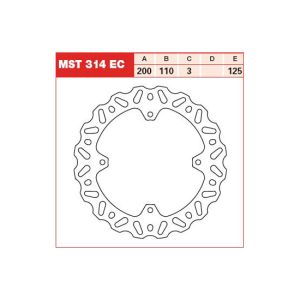 Remschijf TRW MST314, 1 Stuk