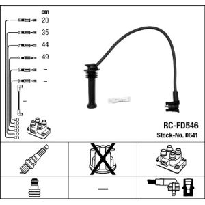 Conjunto de cabos de ignição NGK 0641