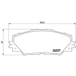 Juego de pastillas de freno BREMBO P 83 071, delante