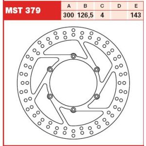 Disco de travão TRW MST379, 1 Peça