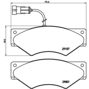 Levyjarrun jarrupalasarja BREMBO P A6 018