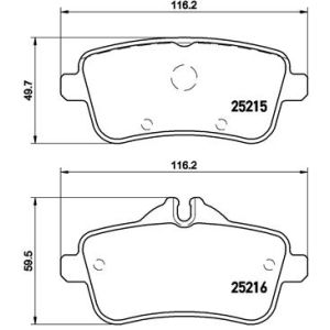 Remblokset BREMBO P 50 101, achter