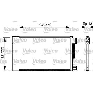 Condensator, airconditioner VALEO 818193