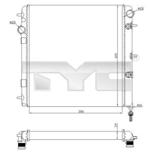 Raffreddatore motore TYC 705-0071-R