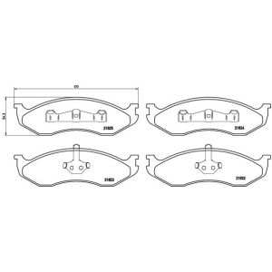 Bremsbelagsatz, Scheibenbremse BREMBO P 37 004