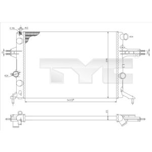Motorradiateur  TYC 725-0021
