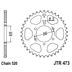 Kettenrad JT JTR473,40