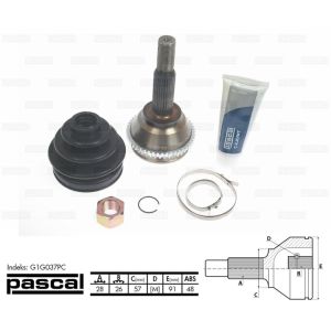 Kit di giunti, albero motore PASCAL G1G037PC