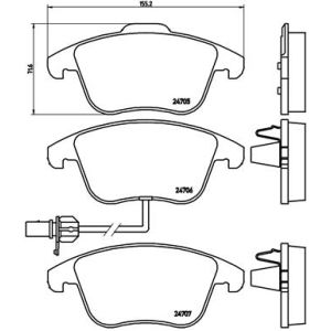 Juego de pastillas de freno, freno de disco BREMBO P 85 113, Delantero