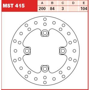 Disco de travão TRW MST415, 1 Peça
