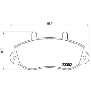 Bremsbelagsatz, Scheibenbremse BREMBO P 68 025