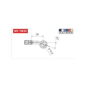 Extremo de manguera de freno TRW MV10E20G