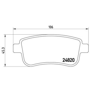 Juego de pastillas de freno, freno de disco BREMBO P 68 041, Trasero