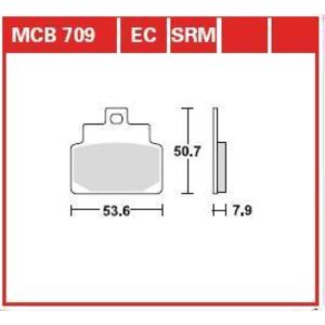 Conjunto de pastilhas de travão TRW MCB709SRM