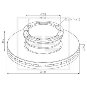 Disque de frein PETERS 036.109-00A