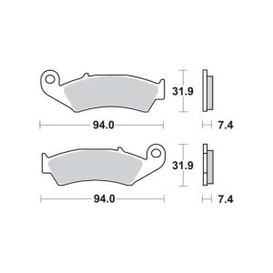 Remblokset TRW MCB574RSI Keine Strassenzulassung