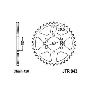 Kettenrad hinten JT JTR843,46