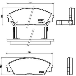 Bremsbelagsatz, Scheibenbremse BREMBO P 28 016