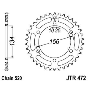 Kettenrad hinten JT JTR472,40