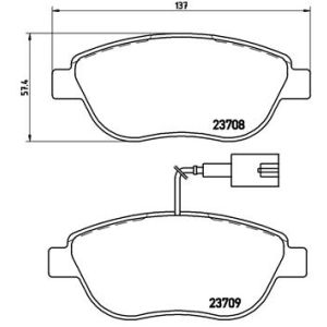 Remblokkenset, schijfrem BREMBO P 23 087