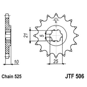 Kettenrad JT JTF506,14