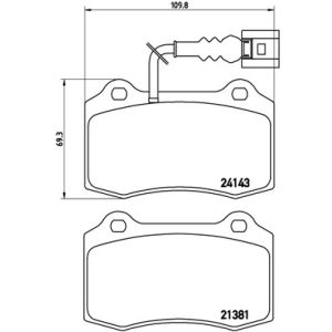 Bremsbelagsatz, Scheibenbremse BREMBO P 85 104