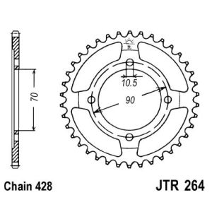 Ketjupyörä JT R264,45