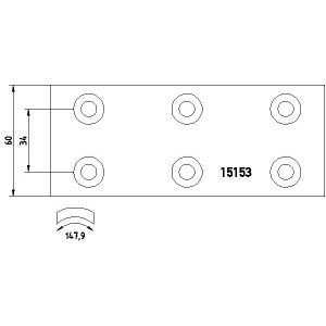 Remschoen voering, trommelrem TEXTAR 15153 1600 0 8 T0127