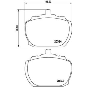 Bremsbelagsatz, Scheibenbremse BREMBO P 24 004