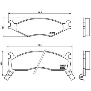 Bremsbelagsatz, Scheibenbremse BREMBO P 30 006