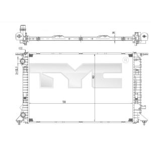 Arrefecedor do motor TYC 702-0036