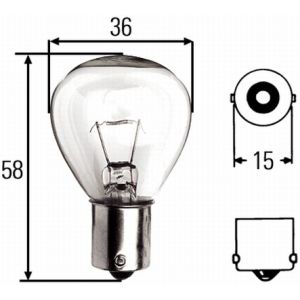 Lâmpada Halogen HELLA U Standard 12V, 45W, 1 peça