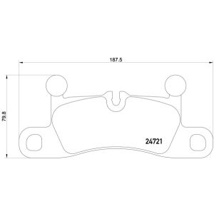 Juego de pastillas de freno BREMBO P 65 027, atrás