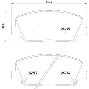 Jeu de plaquettes de frein à disque BREMBO Xtra P 30 065X, Avant