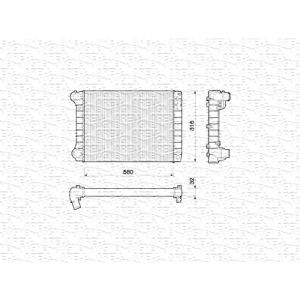 Radiador, refrigeración de motor MAGNETI MARELLI 350213172000